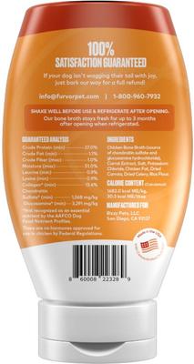 Show full view: Furvor Chicken Concentrated Bone Broth Digestive Health High-Protein Liquid Dog Food Topper, 12-oz bottle slide 10 of 13