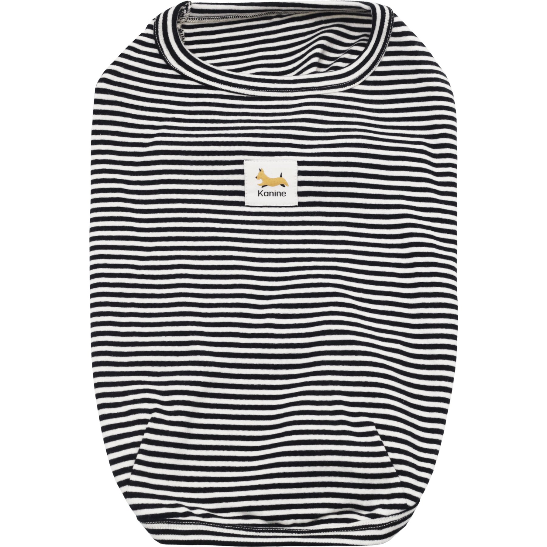 Kanine Stripe Dog T-Shirt, Tap Shoe Black, Medium