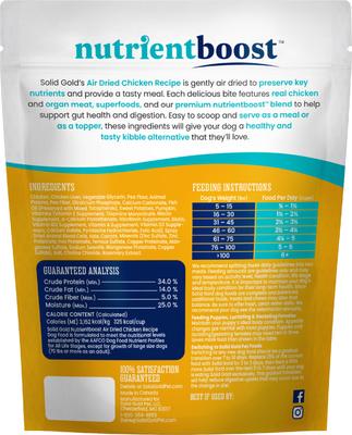 Show full view: Solid Gold Complete & Balanced Chicken Recipe Air Dried Dog Food Topper, 4-oz pouch slide 10 of 11