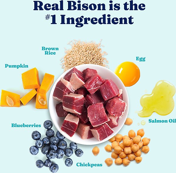 Show full view: Solid Gold Large Breed Puppy Gut Health Real Bison & Oatmeal Whole Grain Dry Dog Food, 22-lb bag slide 4 of 12