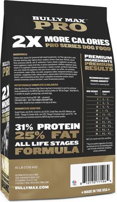 Show full view: Bully Max Pro 2X High Calorie Chicken Dry Dog Food, 16-lb bag slide 3 of 12