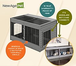 New Age Pet ECOFLEX Cozy Critter Connect-A-Hutch Modular Small Pet Hutch, Grey slide 2 of 9