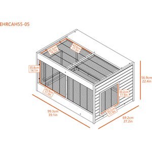 New Age Pet ECOFLEX Cozy Critter Connect-A-Hutch Modular Small Pet Hutch, Grey