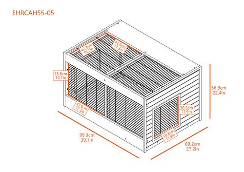 Show full view: New Age Pet ECOFLEX Cozy Critter Connect-A-Hutch Modular Small Pet Hutch, Grey slide 8 of 12