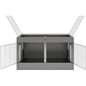 New Age Pet ECOFLEX Cozy Critter Connect-A-Hutch Modular Small Pet Hutch, Grey