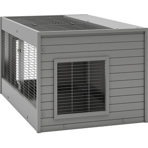 New Age Pet ECOFLEX Cozy Critter Connect-A-Hutch Modular Small Pet Hutch, Grey