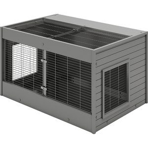 New Age Pet ECOFLEX Cozy Critter Connect-A-Hutch Modular Small Pet Hutch, Grey