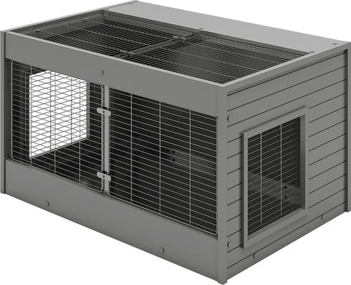 Show full view: New Age Pet ECOFLEX Cozy Critter Connect-A-Hutch Modular Small Pet Hutch, Grey slide 7 of 12