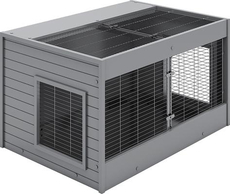 Show full view: New Age Pet ECOFLEX Cozy Critter Connect-A-Hutch Modular Small Pet Hutch, Grey slide 4 of 12