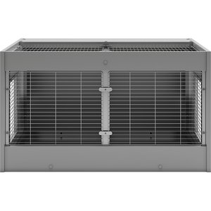 New Age Pet ECOFLEX Cozy Critter Connect-A-Hutch Modular Small Pet Hutch, Grey