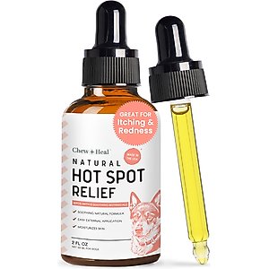 Chew + Heal Natural Hot Spot Relief Topical Liquid for Dogs, 2-fl oz bottle