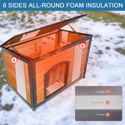 Show full view: FunXplore Outdoor 6-Sided Dog Kennel, Brown, 43.3-in slide 2 of 6
