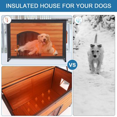 Show full view: FunXplore Outdoor 6-Sided Dog Kennel, Brown, 43.3-in slide 3 of 6