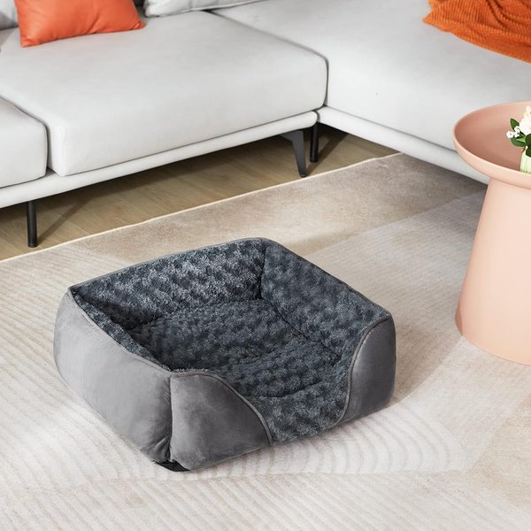 Show full view: Invenho Orthopedic Washable Dog Bed with Anti-Slip Bottom, Grey, Medium slide 7 of 8