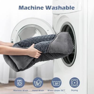 Show full view: Invenho Orthopedic Washable Dog Bed with Anti-Slip Bottom, Grey, Medium slide 7 of 9