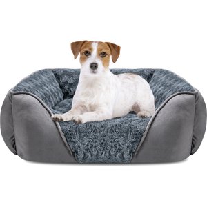 Invenho Orthopedic Washable Dog Bed with Anti-Slip Bottom, Grey, Medium