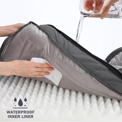 Show full view: Invenho Waterproof Orthopedic Couch Dog Bed with Washable Removable Cover, Grey, Medium slide 3 of 9