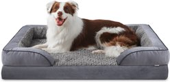 Invenho Waterproof Orthopedic Couch Dog Bed with Washable Removable Cover, Grey, Medium