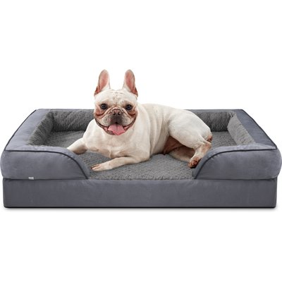Invenho Invenho Waterproof Orthopedic Couch Dog Bed with Washable Removable Cover, Grey, Medium