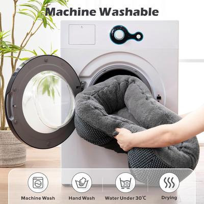 Show full view: Invenho Orthopedic Washable Dog & Cat Bed, Grey, Large slide 6 of 10