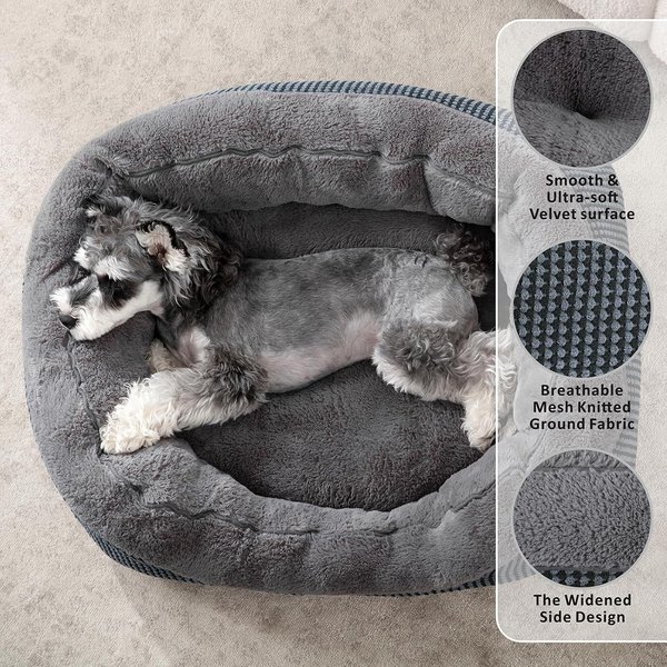 Show full view: Invenho Orthopedic Washable Dog & Cat Bed, Grey, X-Large slide 2 of 9