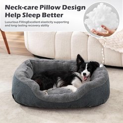 Invenho Orthopedic Washable Dog & Cat Bed, Grey, Large slide 2 of 8