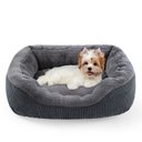 Invenho Washable Dog & Cat Bed, Grey, Medium