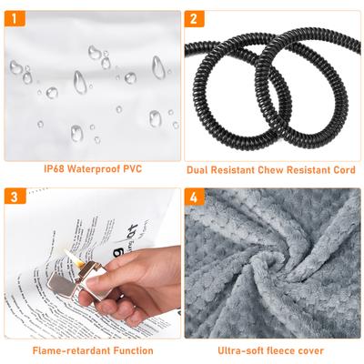 Show full view: Invenho Heated Dog & Cat Bed, Grey, Small slide 7 of 8