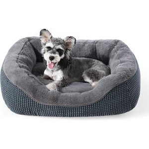 Invenho Orthopedic Washable Dog & Cat Bed, Grey, Small