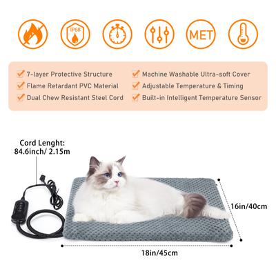 Show full view: Invenho Heated Dog & Cat Bed, Grey, Small slide 6 of 8