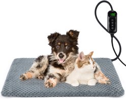 Invenho Heated Dog & Cat Bed, Grey, Medium