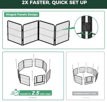 FXW Instant Outdoor Dog Playpen, Black
