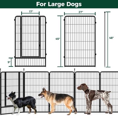 Show full view: FXW Instant Outdoor Dog Playpen, Black, 45-in, 16-panel slide 6 of 8