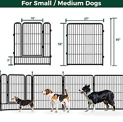 FXW Instant Outdoor Dog Playpen, Black, 40-in, 16-panel slide 2 of 6