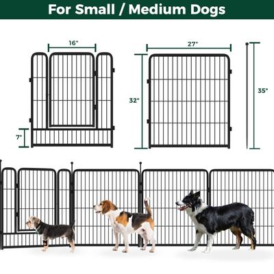 Show full view: FXW Instant Outdoor Dog Playpen, Black, 32-in, 8-panel slide 6 of 8