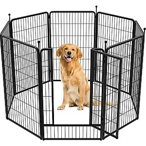 FXW Rollick Indoor & Outdoor Dog Playpen, Black