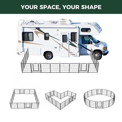 Show full view: FXW Instant Outdoor Dog Playpen, Black, 24-in, 8-panel slide 4 of 8