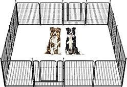 FXW Instant Outdoor Dog Playpen, Black, 40-in, 16-panel