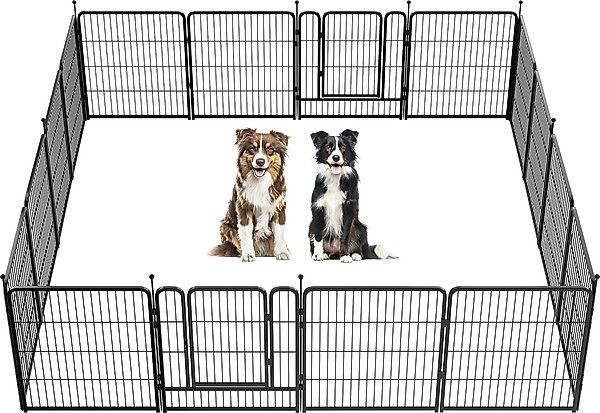 Show full view: FXW Instant Outdoor Dog Playpen, Black, 40-in, 16-panel slide 1 of 8