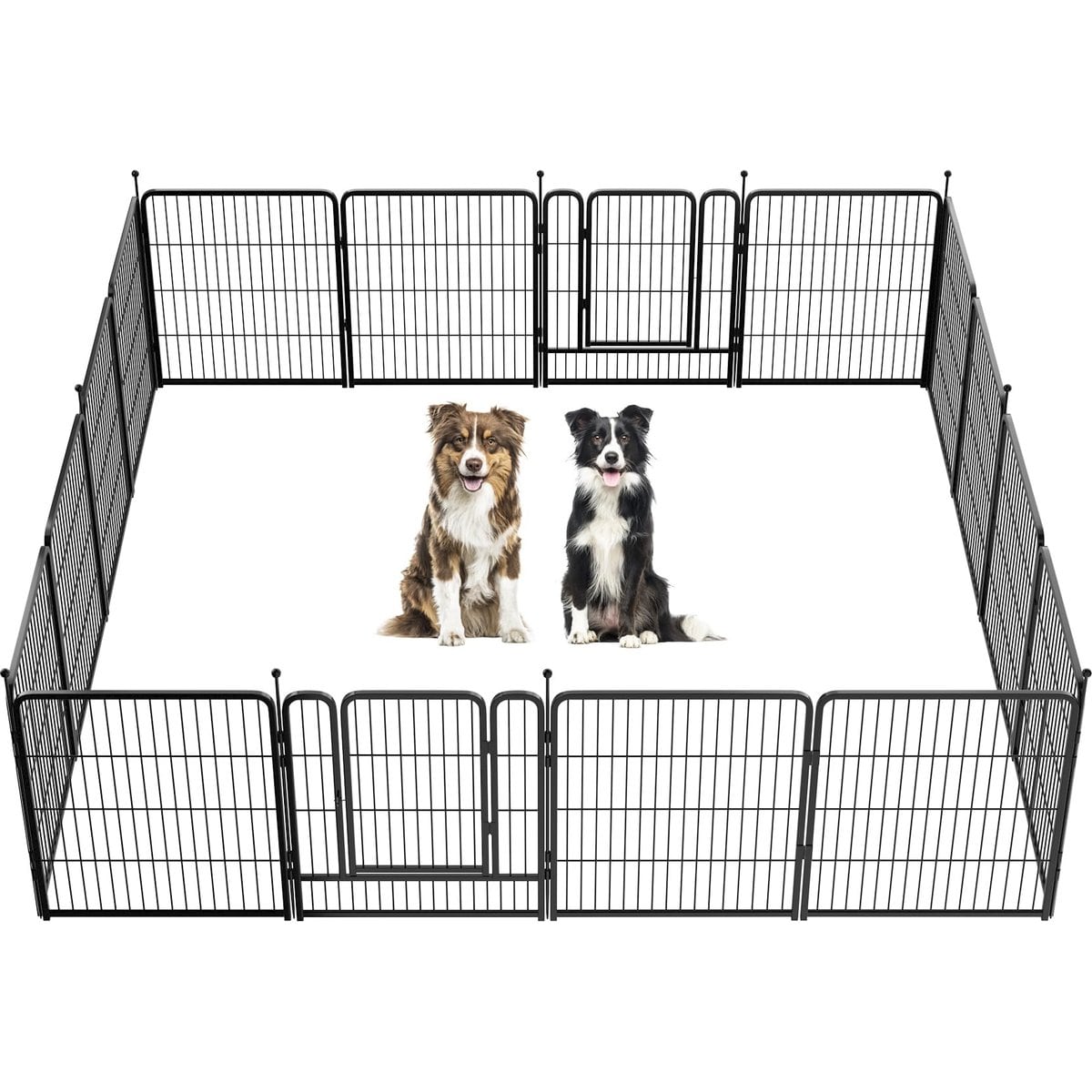 FXW Instant Outdoor Dog Playpen, Black, 40-in, 16-panel