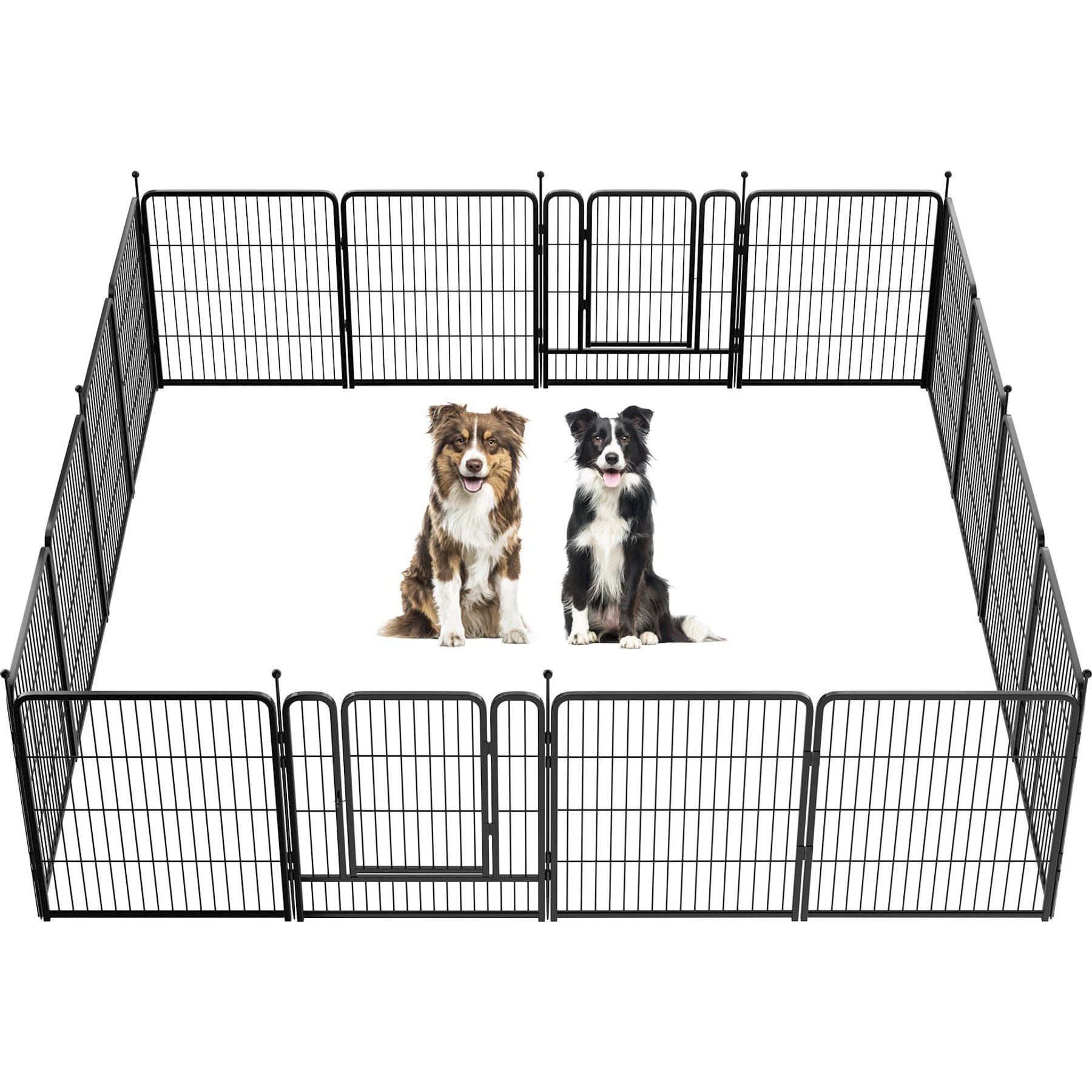 FXW Instant Outdoor Dog Playpen, Black, 40-in, 16-panel