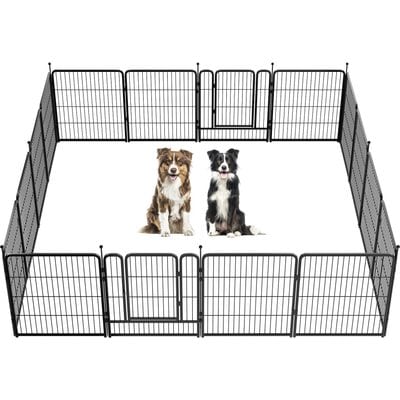 FXW FXW Instant Outdoor Dog Playpen, Black, 40-in, 16-panel
