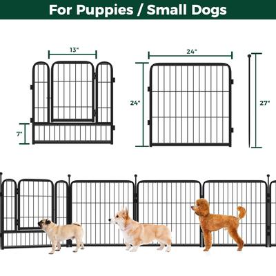 Show full view: FXW Instant Outdoor Dog Playpen, Black, 24-in, 8-panel slide 6 of 8