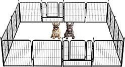 FXW Instant Outdoor Dog Playpen, Black, 24-in, 16-panel