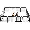 FXW Instant Outdoor Dog Playpen, Black, 24-in, 16-panel