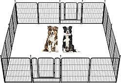 FXW Instant Outdoor Dog Playpen, Black, 32-in, 16-panel