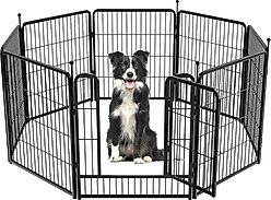FXW Instant Outdoor Dog Playpen, Black, 32-in, 8-panel