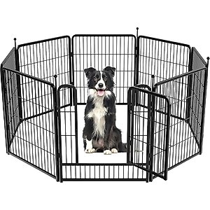 FXW Instant Outdoor Dog Playpen, Black, 32-in, 8-panel