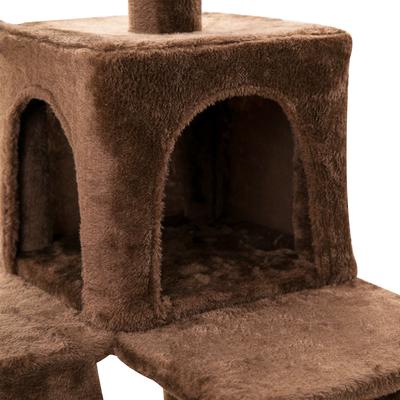 Show full view: MWPO 63.8-in Multi-Level Cat Tree with Condo & Hammock, Brown slide 8 of 11