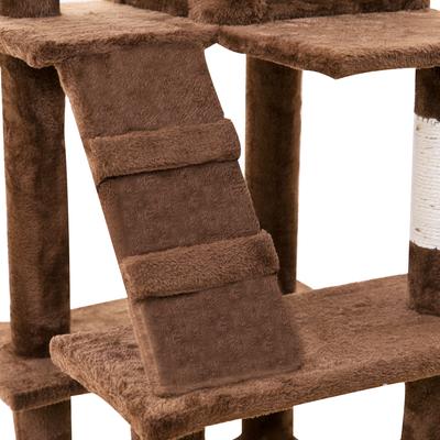 Show full view: MWPO 63.8-in Multi-Level Cat Tree with Condo & Hammock, Brown slide 7 of 11